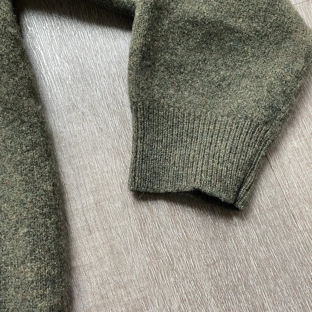 Polo Ralph Lauren Men's 100% Lamb's Wool Dark Green Long Sleeve Pullover Logo M